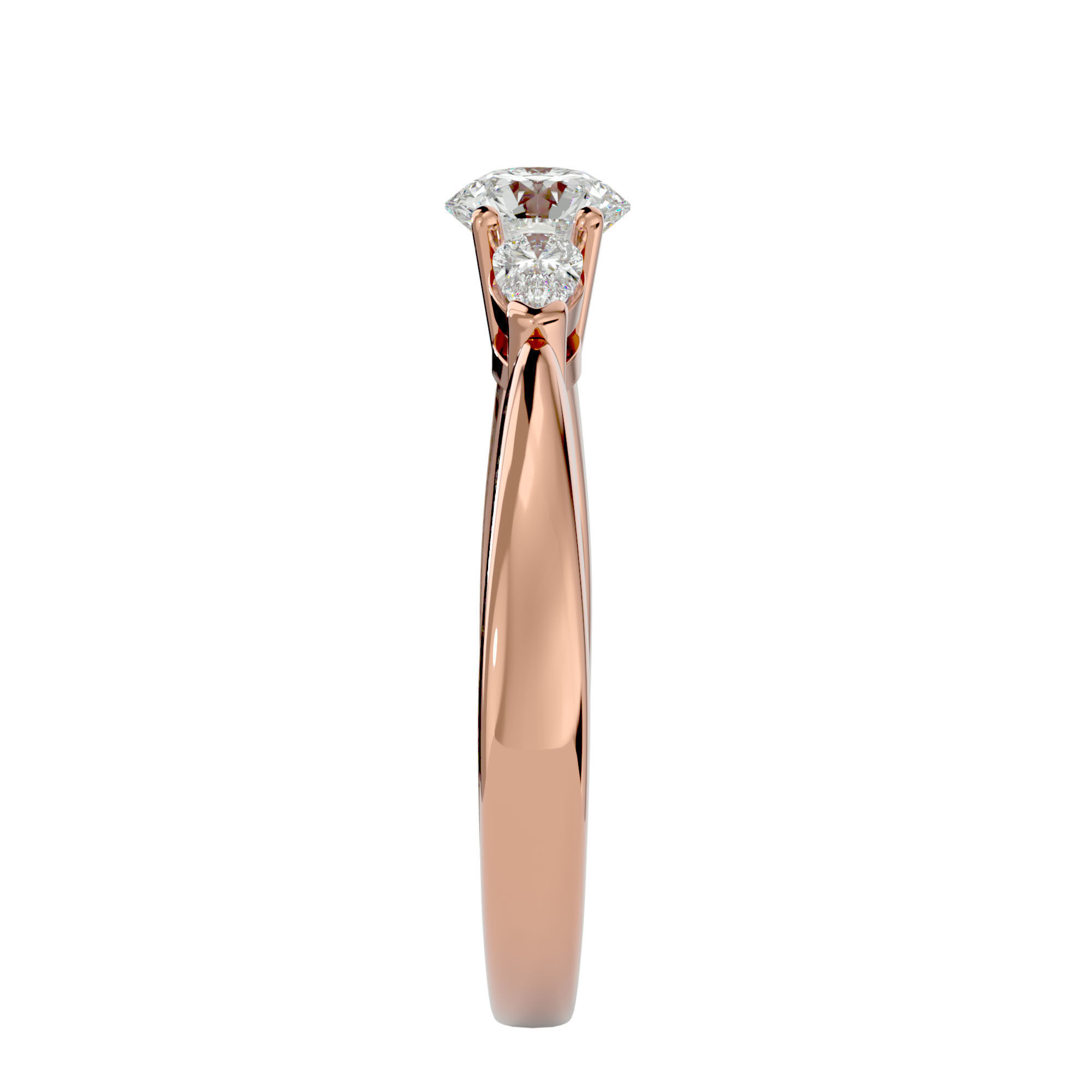 Solitaire ring model 3D print model_8