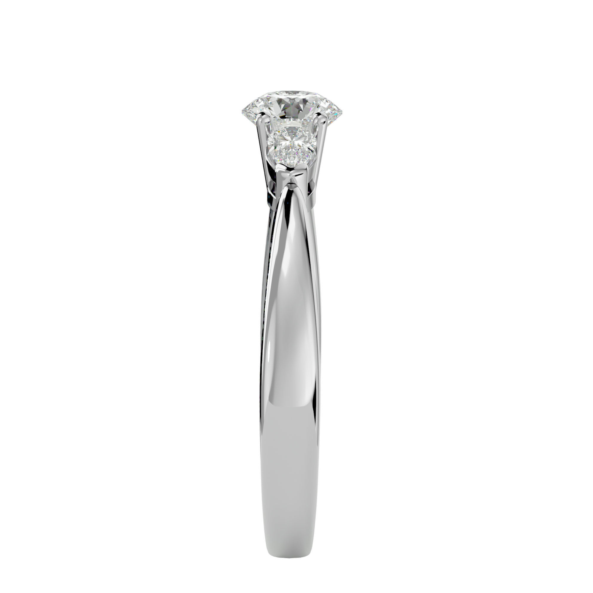 Solitaire ring model 3D print model_9