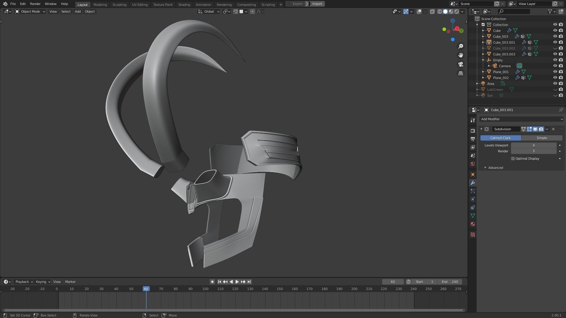 Thor Ragnarok Loki Crown for Cosplay 3D print model_8