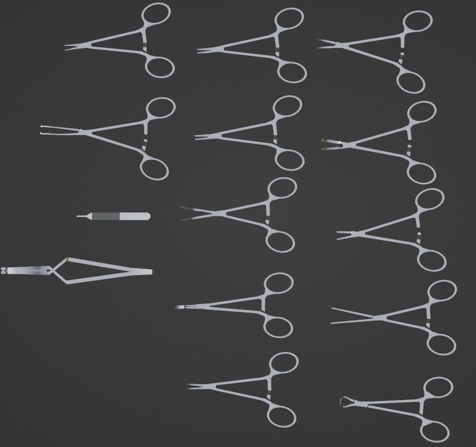 Medical instruments - 50 items PACK  3D model_2