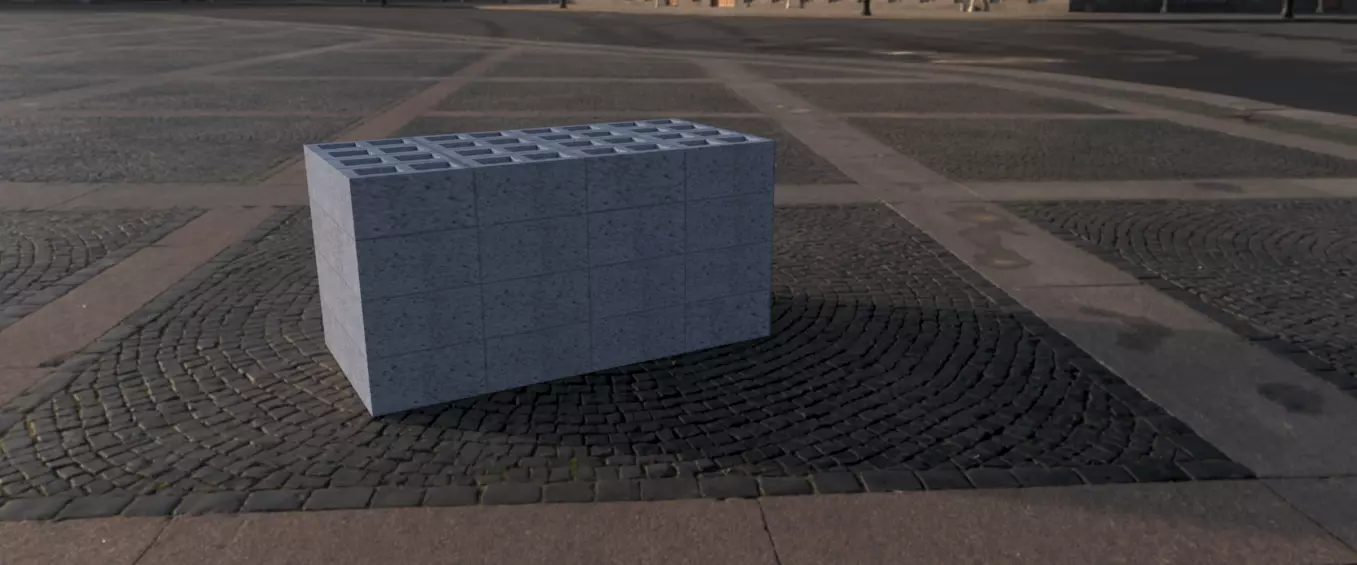 20cm block stack Free 3D model