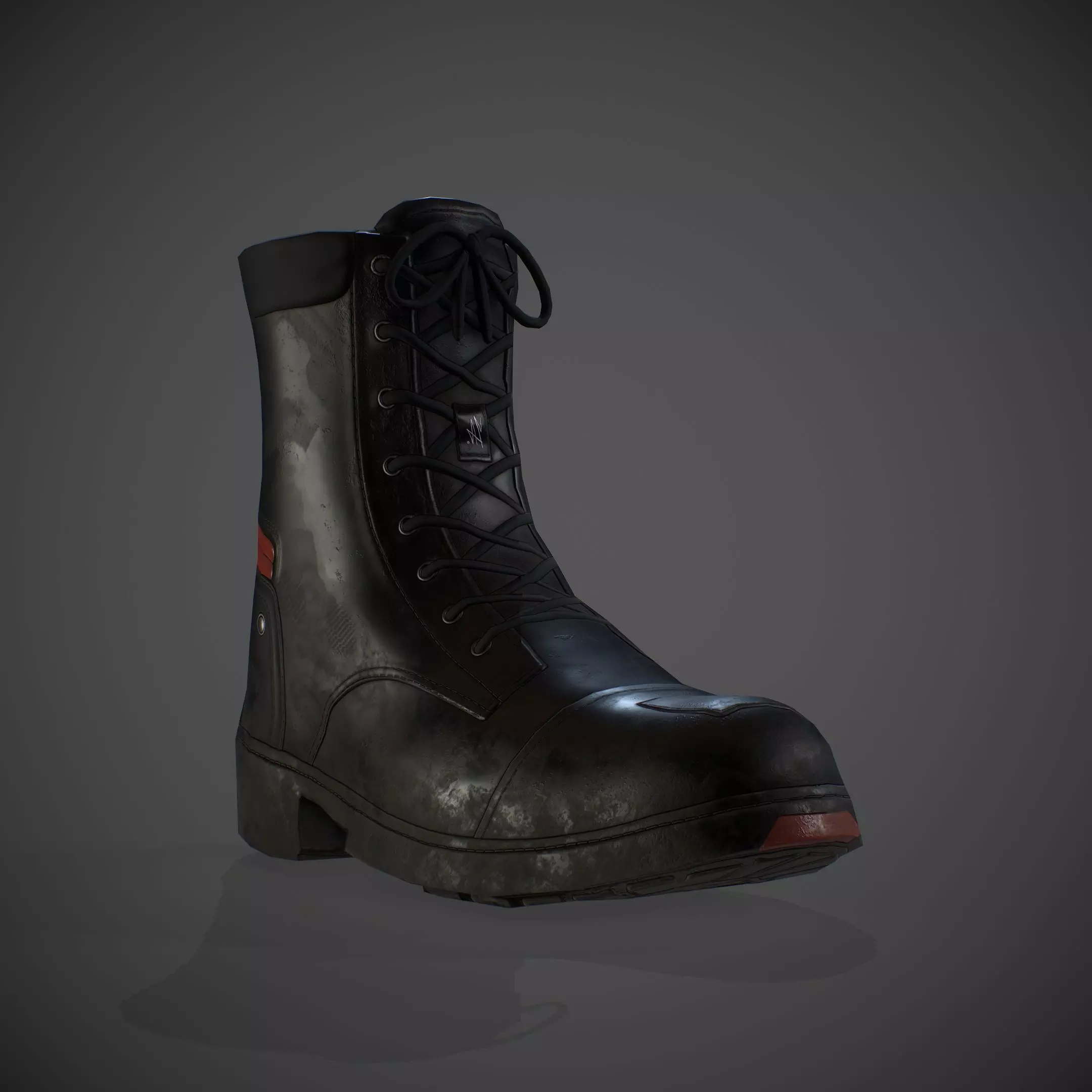 Game-ready Boots boot Low-poly 3D model_0
