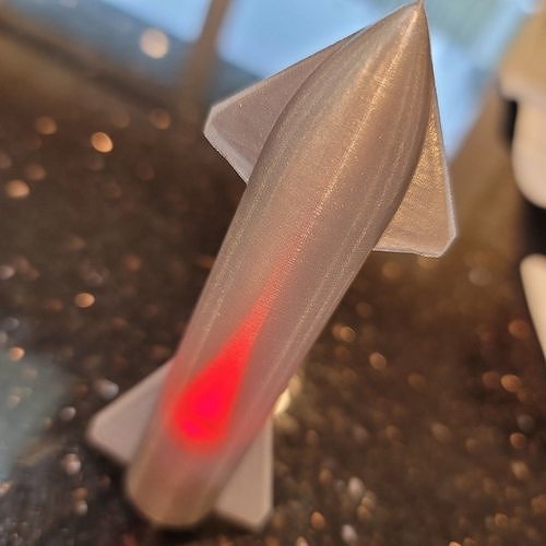 Starship Christmas Tree Ornament w LED Free 3D print model