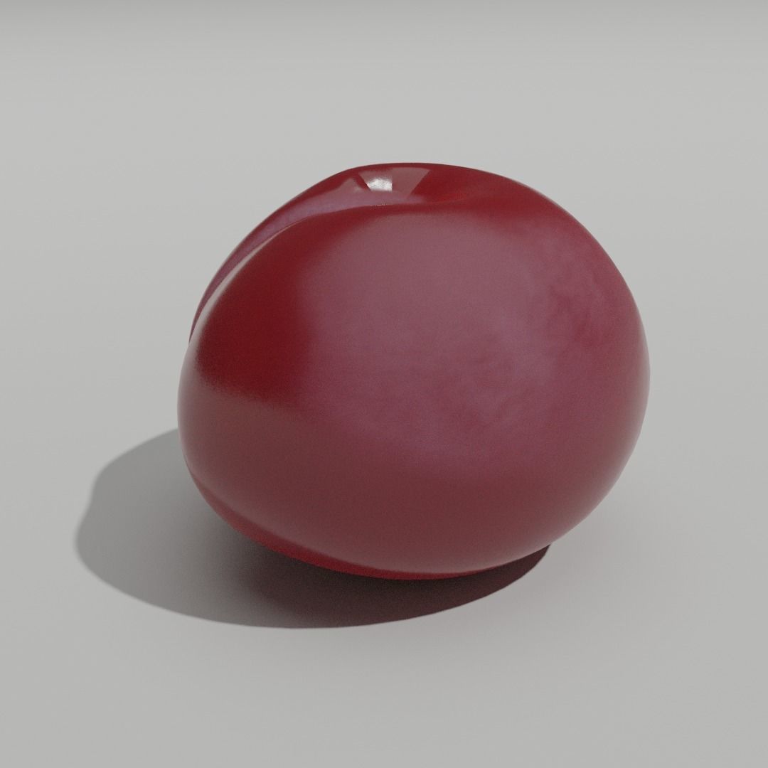 Plum Model cherry Low-poly 3D model_3