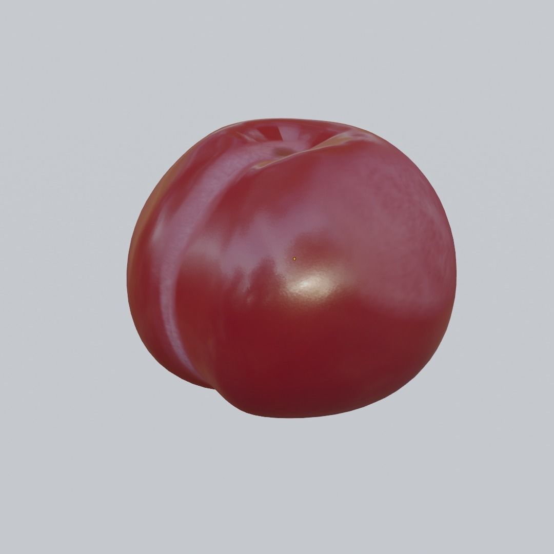 Plum Model cherry Low-poly 3D model_13