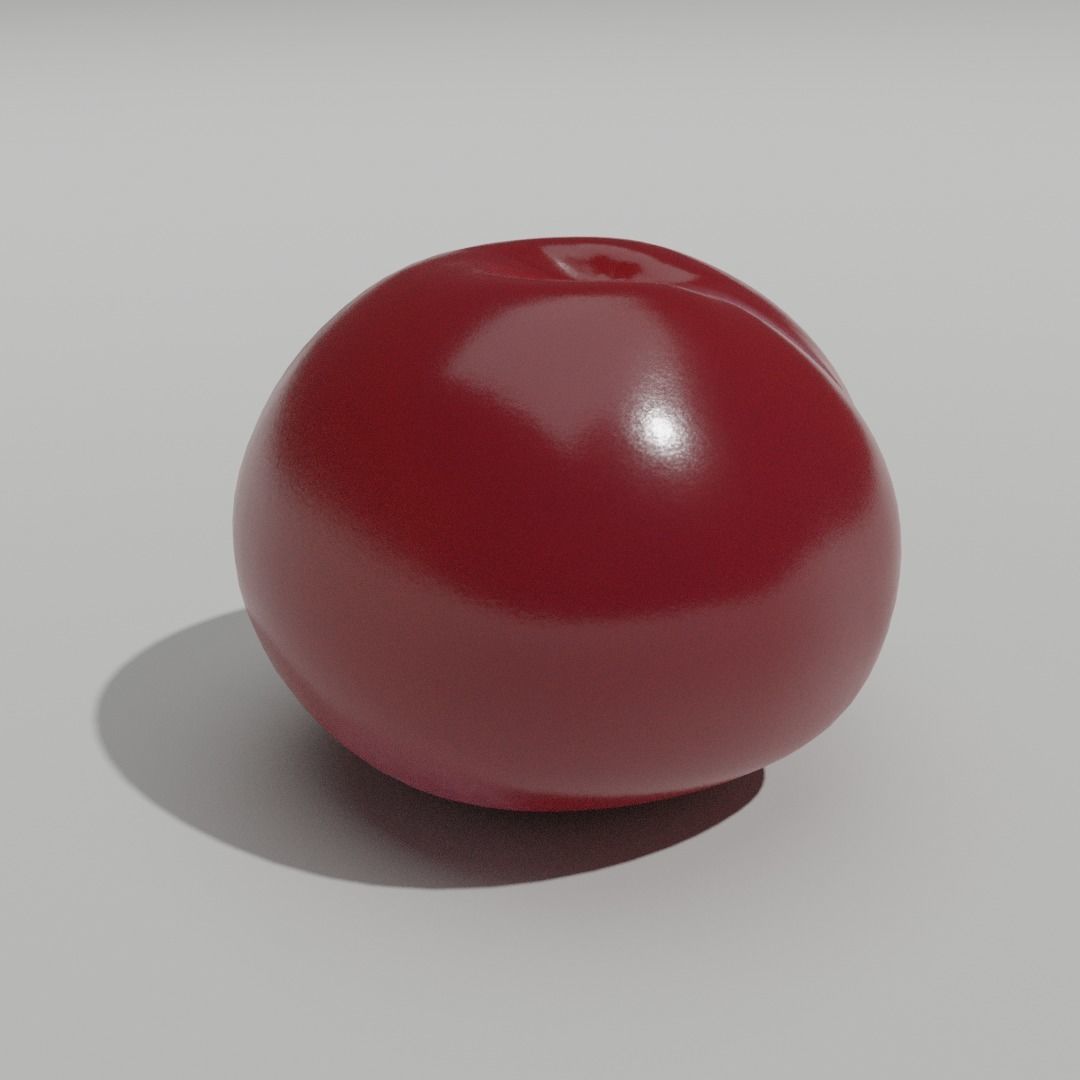 Plum Model cherry Low-poly 3D model_4
