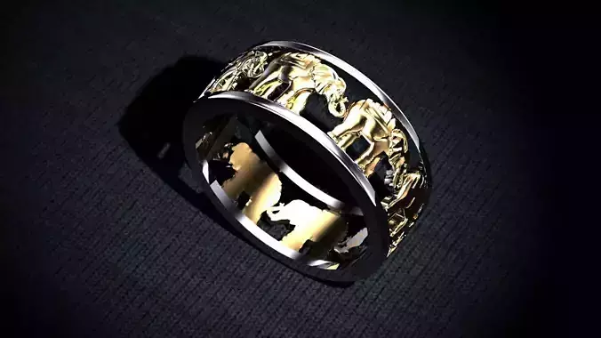Wedding Ring Elephant 