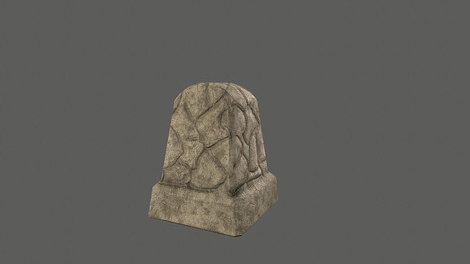 tombstone6 stone monument Low-poly 3D model