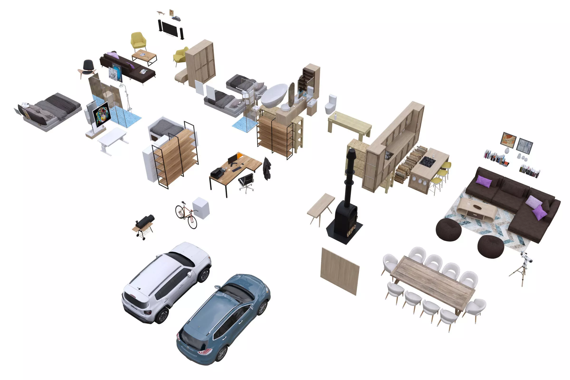 HOUSE - Furnitures Free 3D model_0