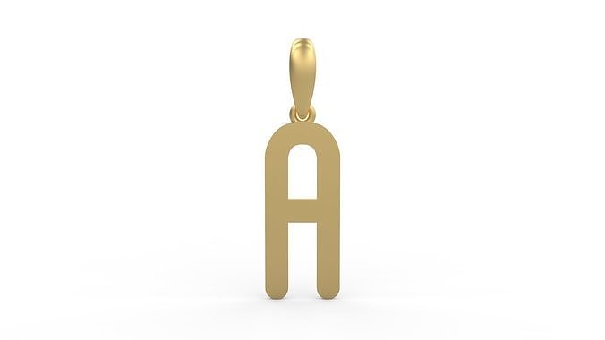 Initial Letters Pendant Cactron A 3D print model