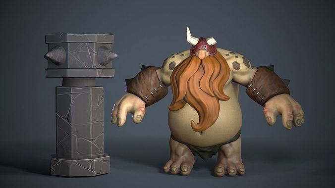 Fantasy Troll game for Render Free low-poly 3D model