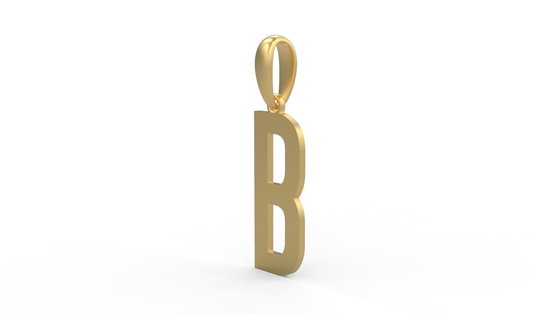 Initial Letters Pendant Cactron B 3D print model_1