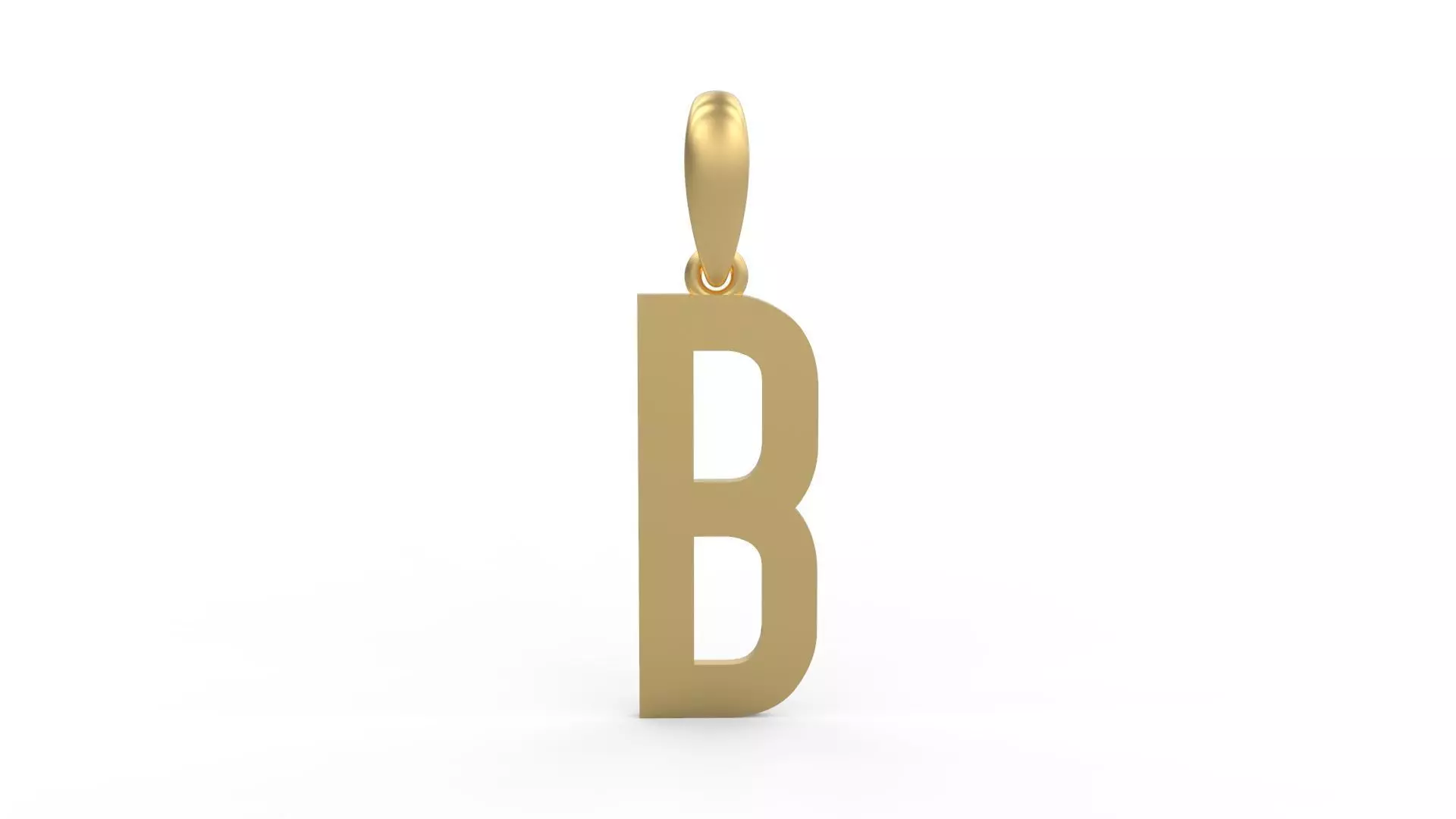 Initial Letters Pendant Cactron B 3D print model_0