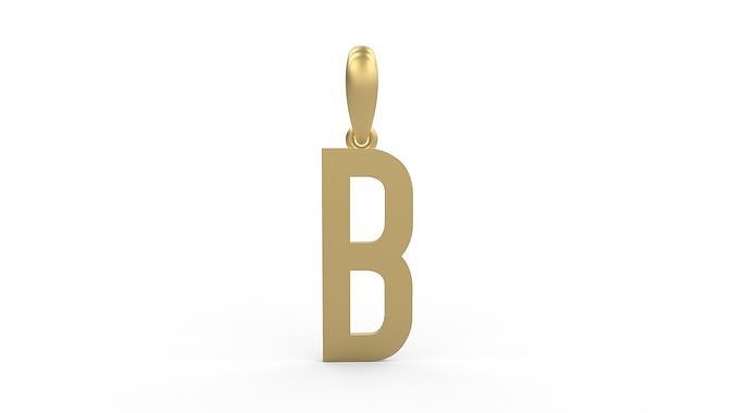 Initial Letters Pendant Cactron B 3D print model
