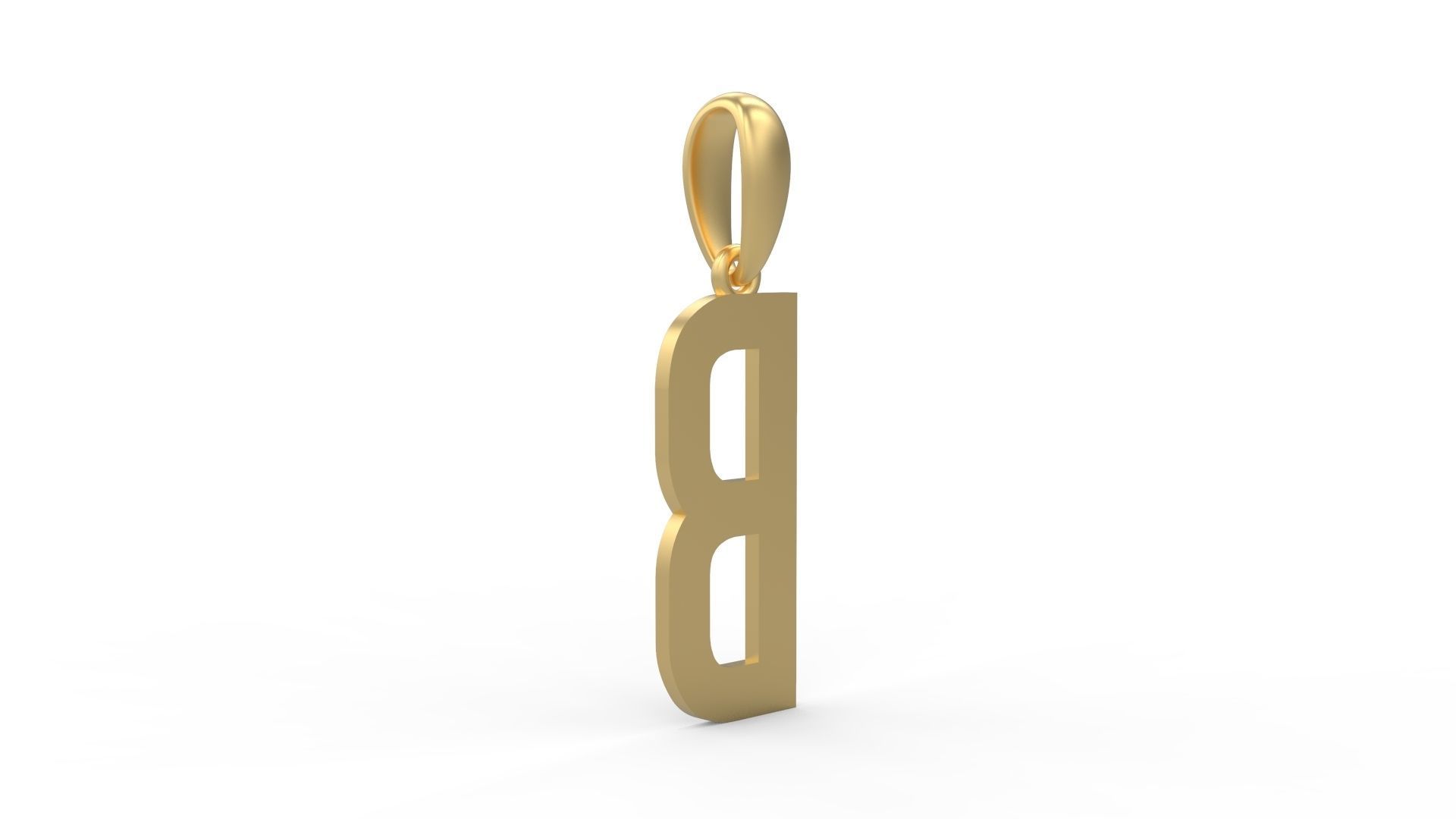 Initial Letters Pendant Cactron B 3D print model_3