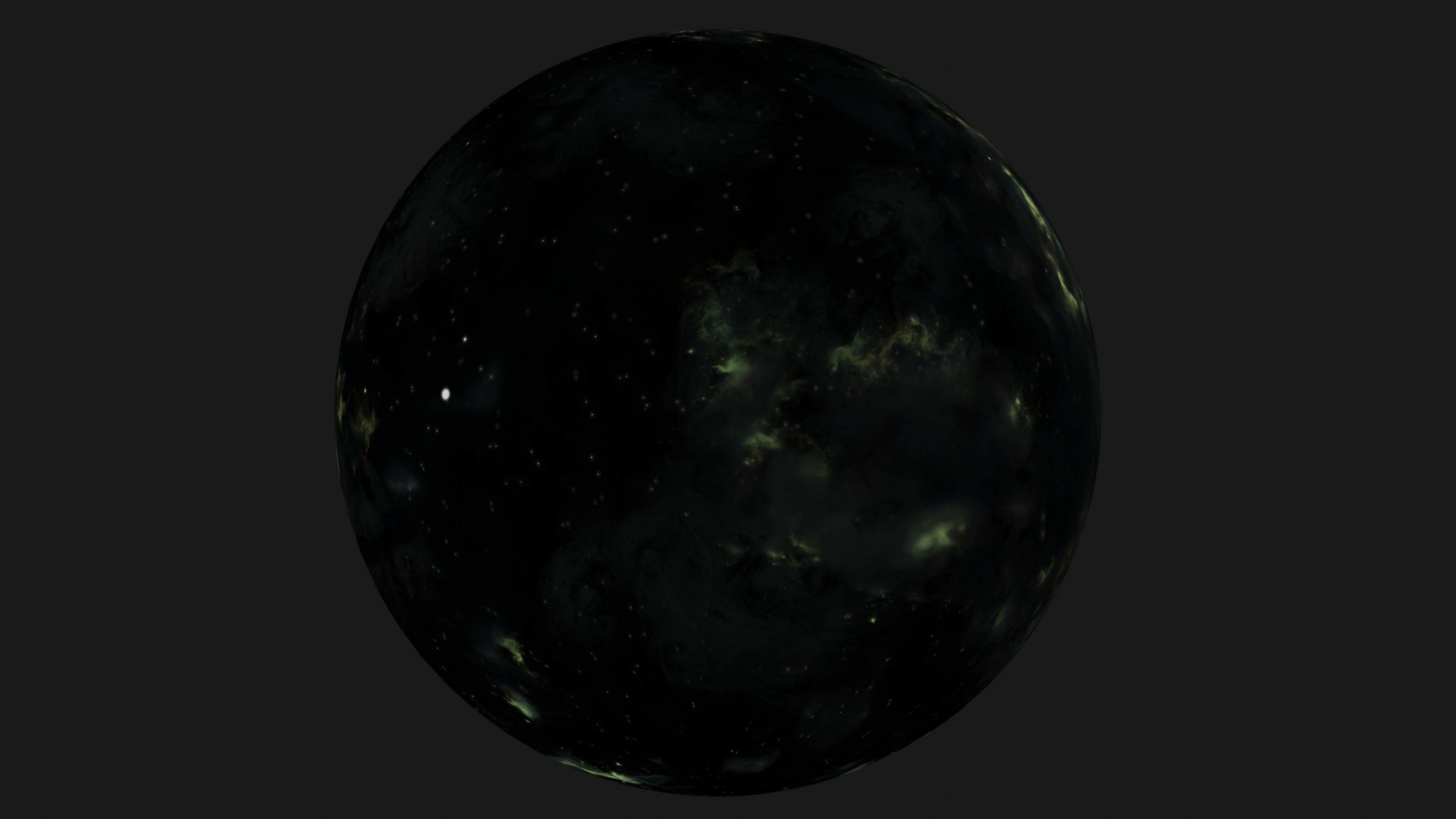 HDRI Epic Panoramic Sky - 360 starfield - epic green aurora 014 Low-poly 3D model_13