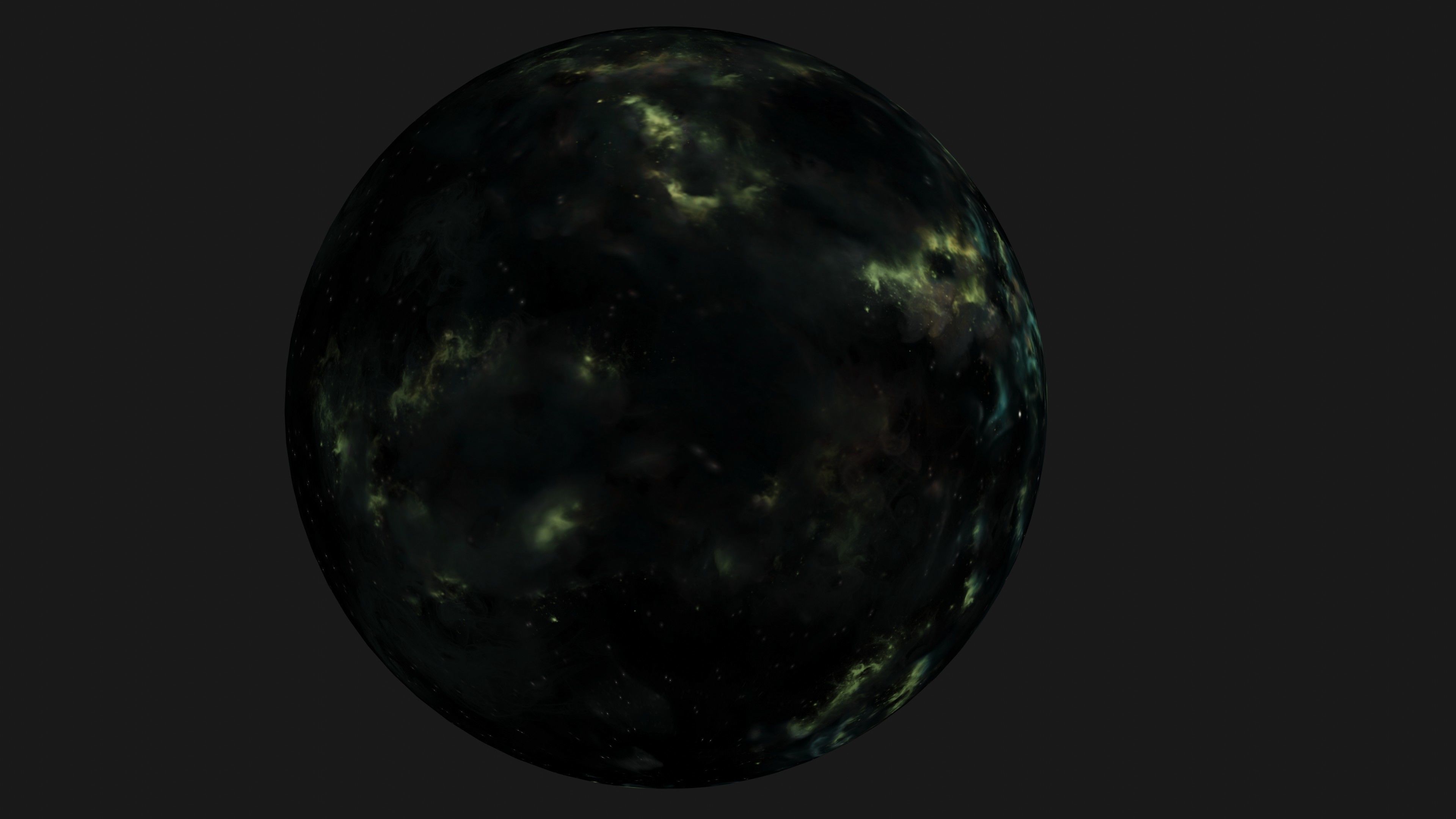 HDRI Epic Panoramic Sky - 360 starfield - epic green aurora 014 Low-poly 3D model_11