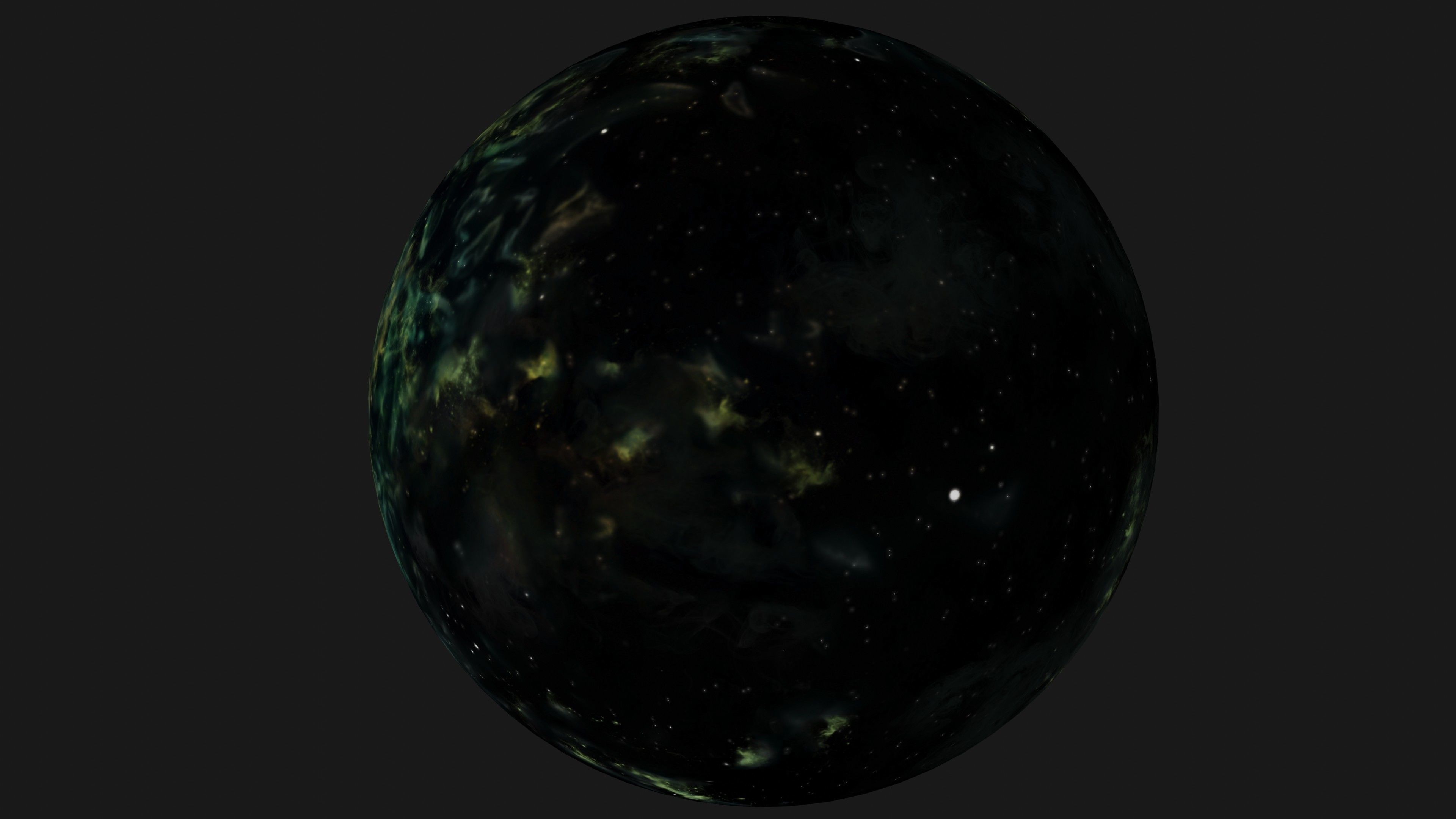 HDRI Epic Panoramic Sky - 360 starfield - epic green aurora 014 Low-poly 3D model_10