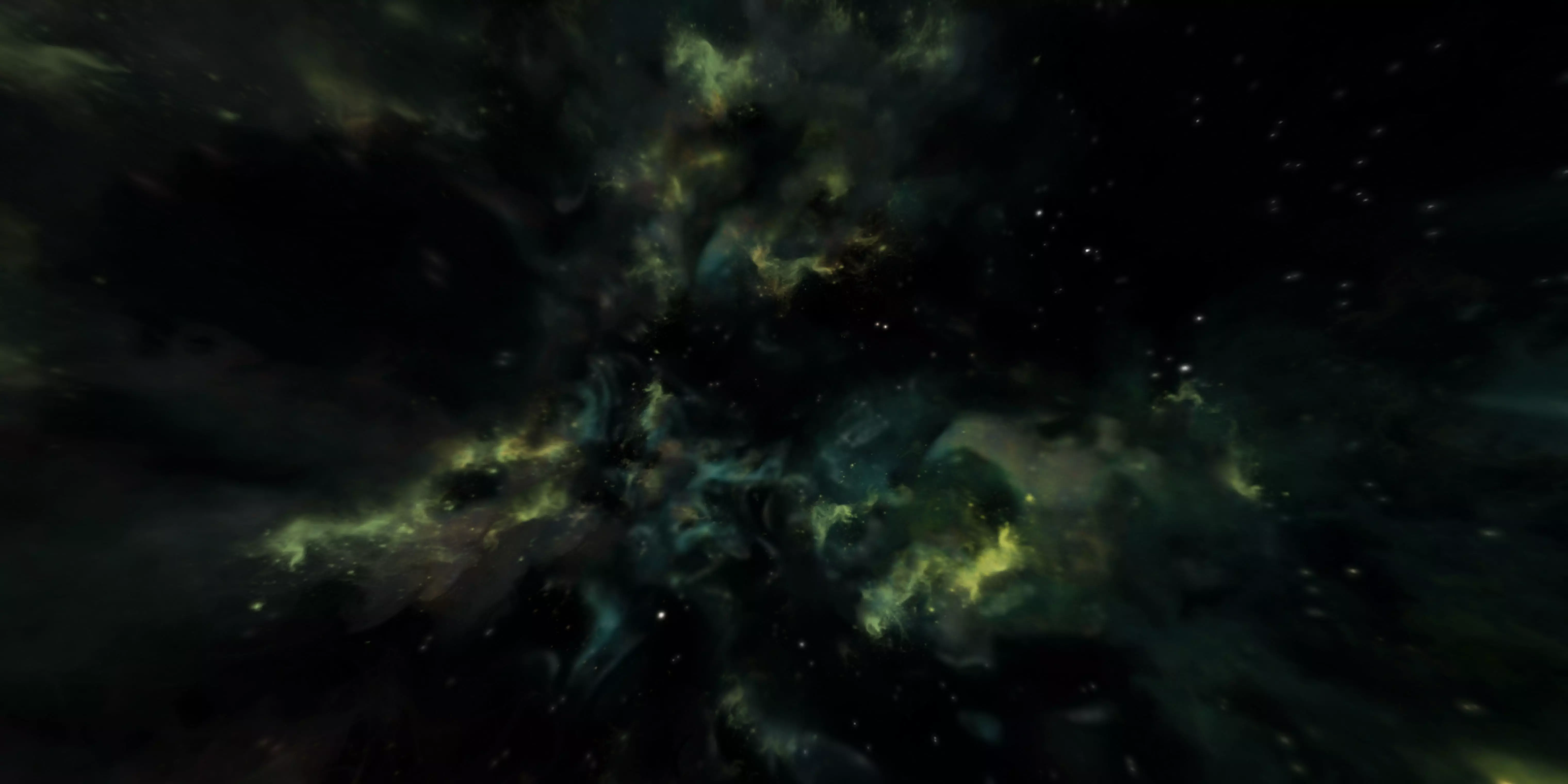 HDRI Epic Panoramic Sky - 360 starfield - epic green aurora 014 Low-poly 3D model_0