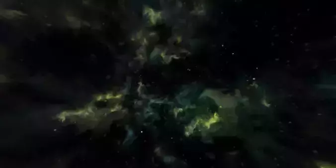HDRI Epic Panoramic Sky - 360 starfield - epic green aurora 014 Low-poly 3D model