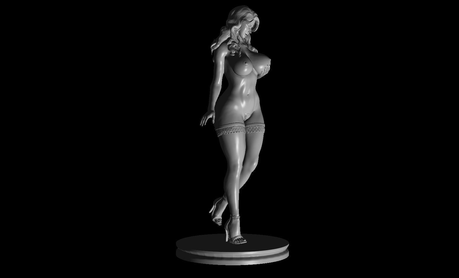 Erotic high quality figure Voluptuous Jasmine 3D print model_4