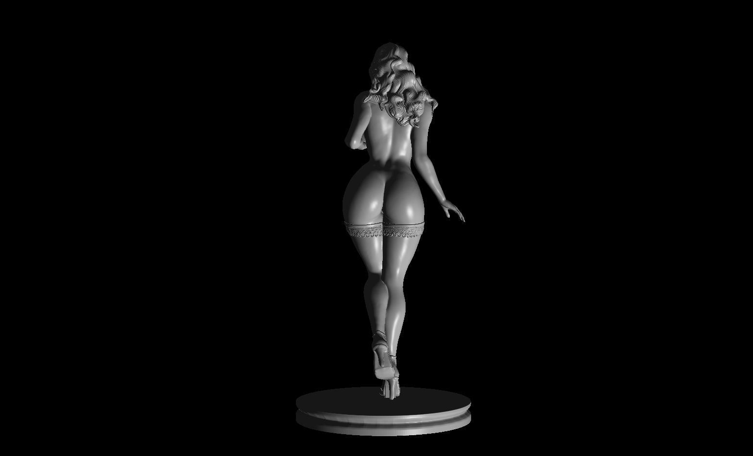 Erotic high quality figure Voluptuous Jasmine 3D print model_7