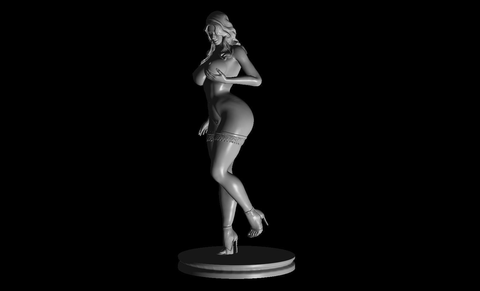 Erotic high quality figure Voluptuous Jasmine 3D print model_10