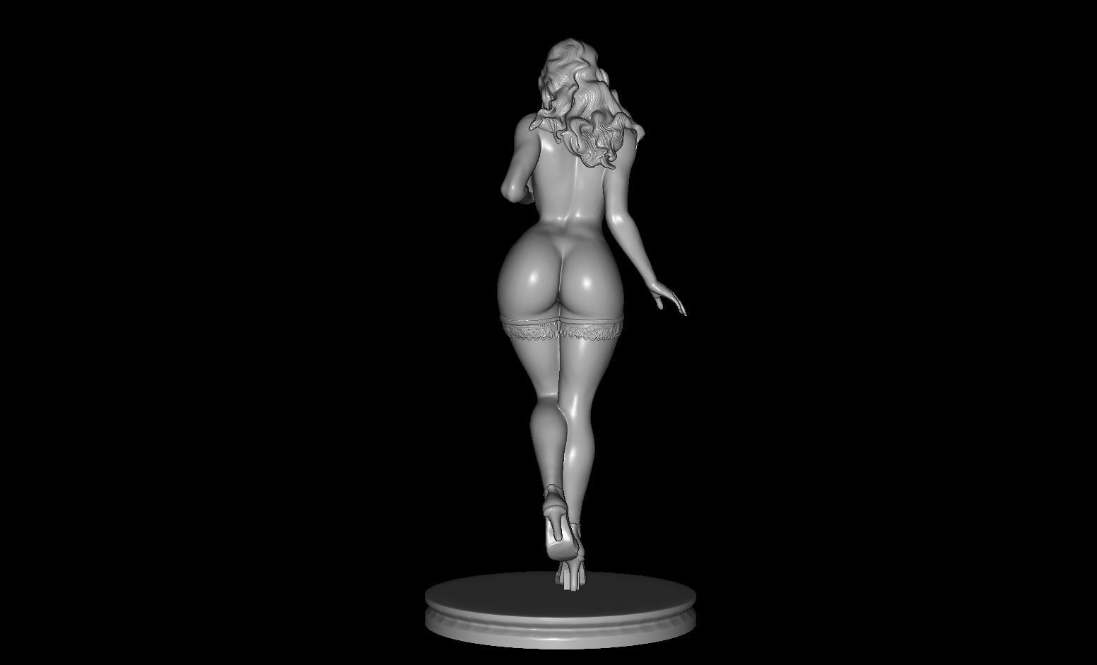 Erotic high quality figure Voluptuous Jasmine 3D print model_8