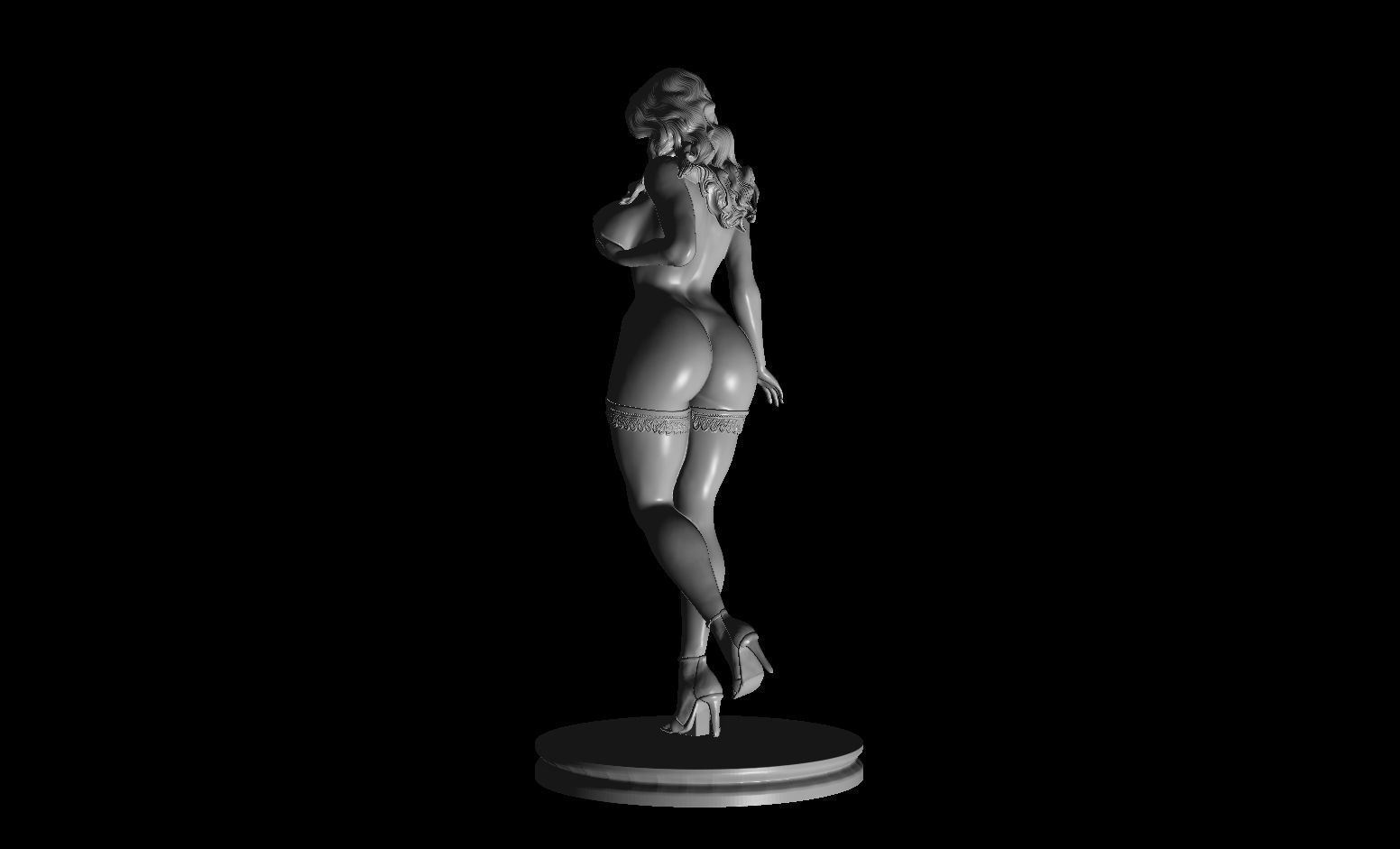 Erotic high quality figure Voluptuous Jasmine 3D print model_9
