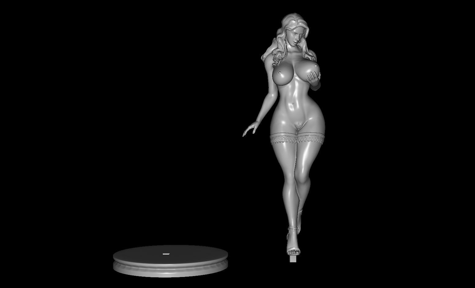 Erotic high quality figure Voluptuous Jasmine 3D print model_3