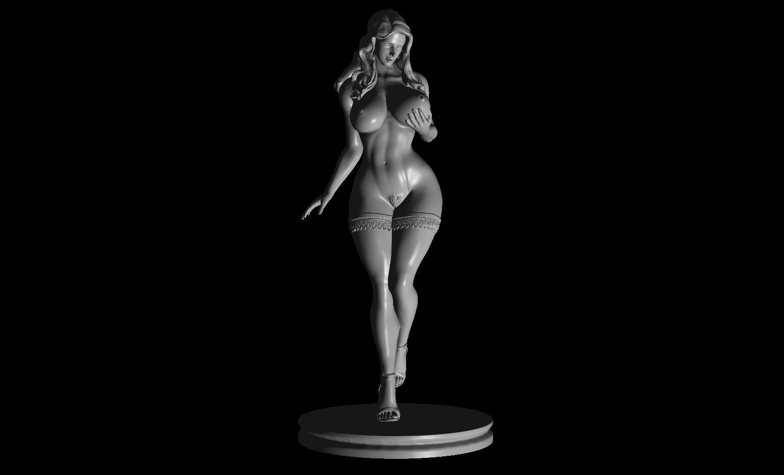 Erotic high quality figure Voluptuous Jasmine 3D print model_1