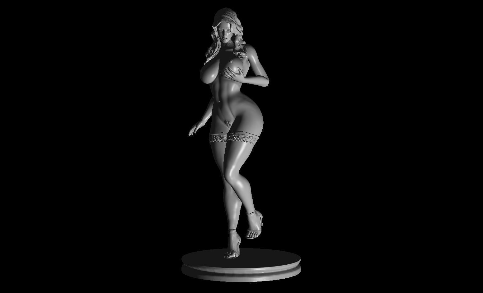 Erotic high quality figure Voluptuous Jasmine 3D print model_11