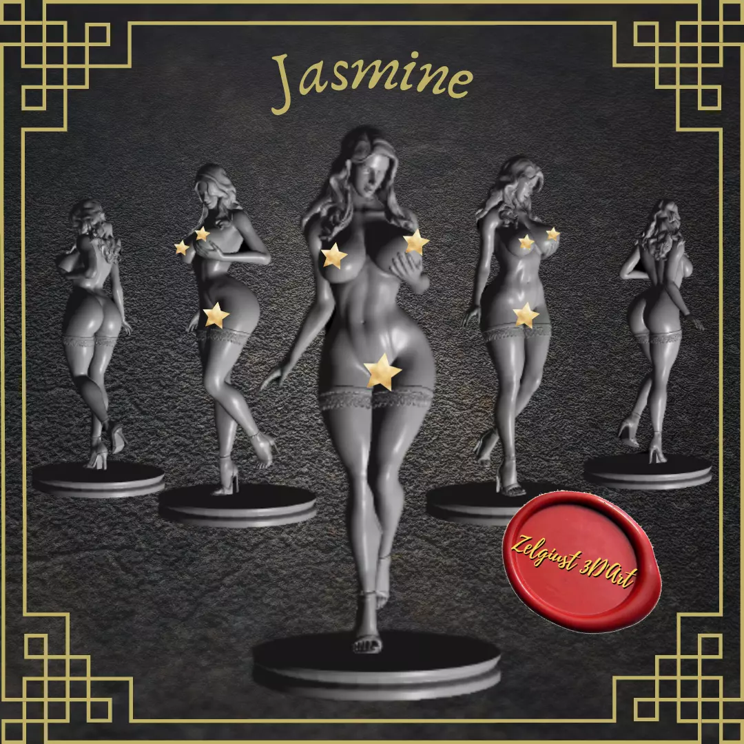 Erotic high quality figure Voluptuous Jasmine 3D print model_0