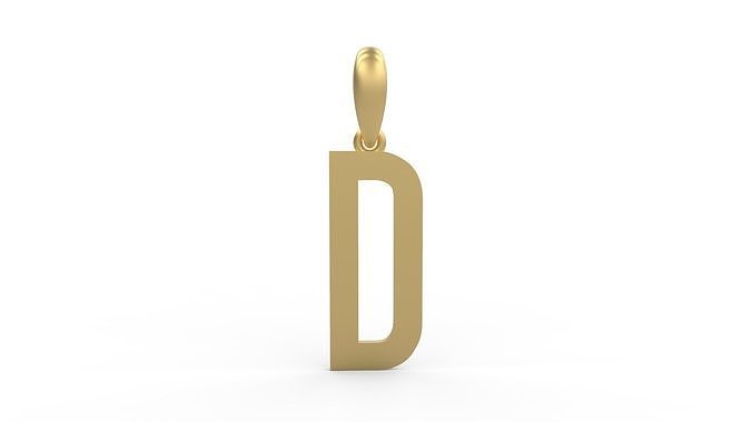 Initial Letters Pendant Cactron D 3D print model