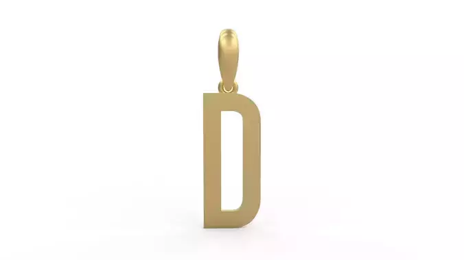 Initial Letters Pendant Cactron D