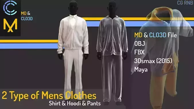 2 models of mens clothing 