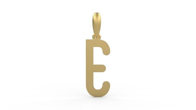 Initial Letters Pendant Cactron E 3D print model