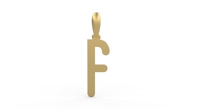 Initial Letters Pendant Cactron F 3D print model