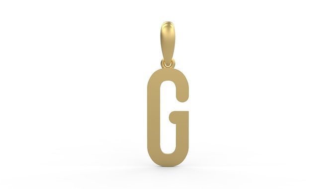 Initial Letters Pendant Cactron G 3D print model