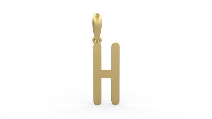 Initial Letters Pendant Cactron H 3D print model