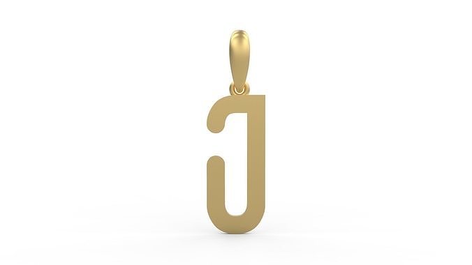 Initial Letters Pendant Cactron J 3D print model