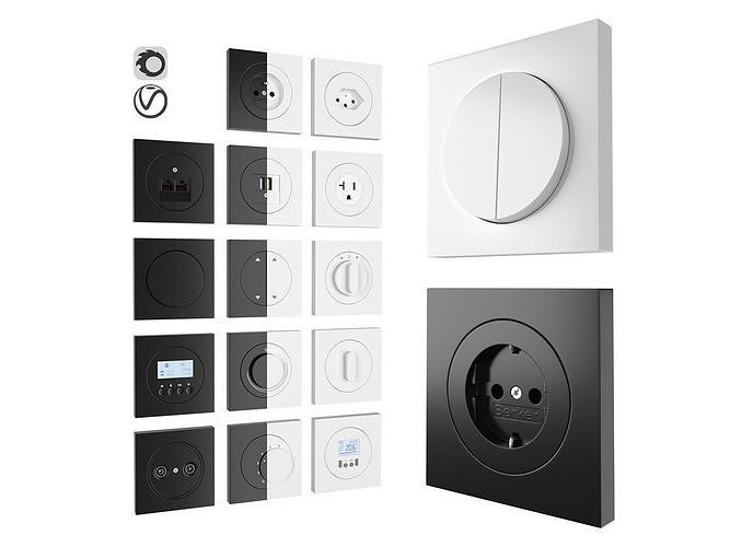 Berker Serie R3 Low-poly 3D model