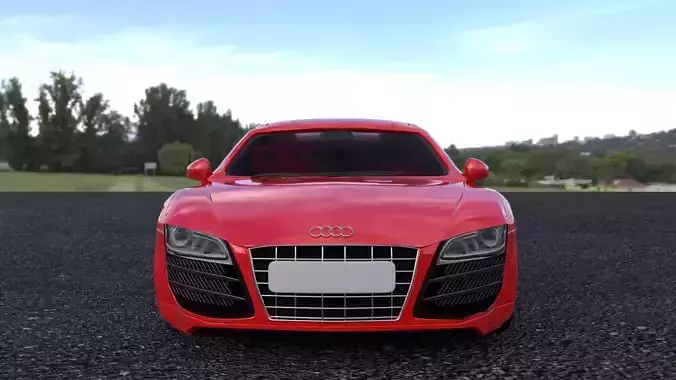 Audi r8 2010 Low-poly 3D model
