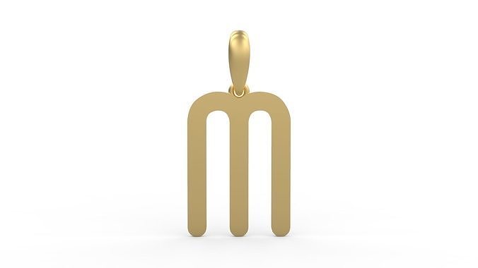 Initial Letters Pendant Cactron M 3D print model