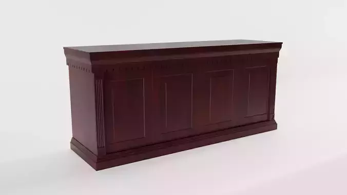 Victorian Shop Counter Low-poly 3D model