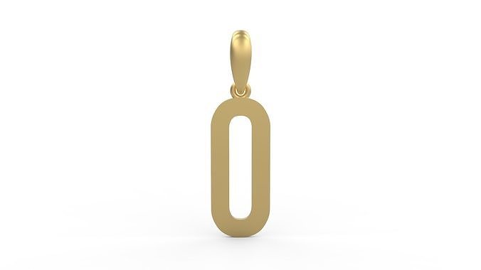Initial Letters Pendant Cactron O 3D print model