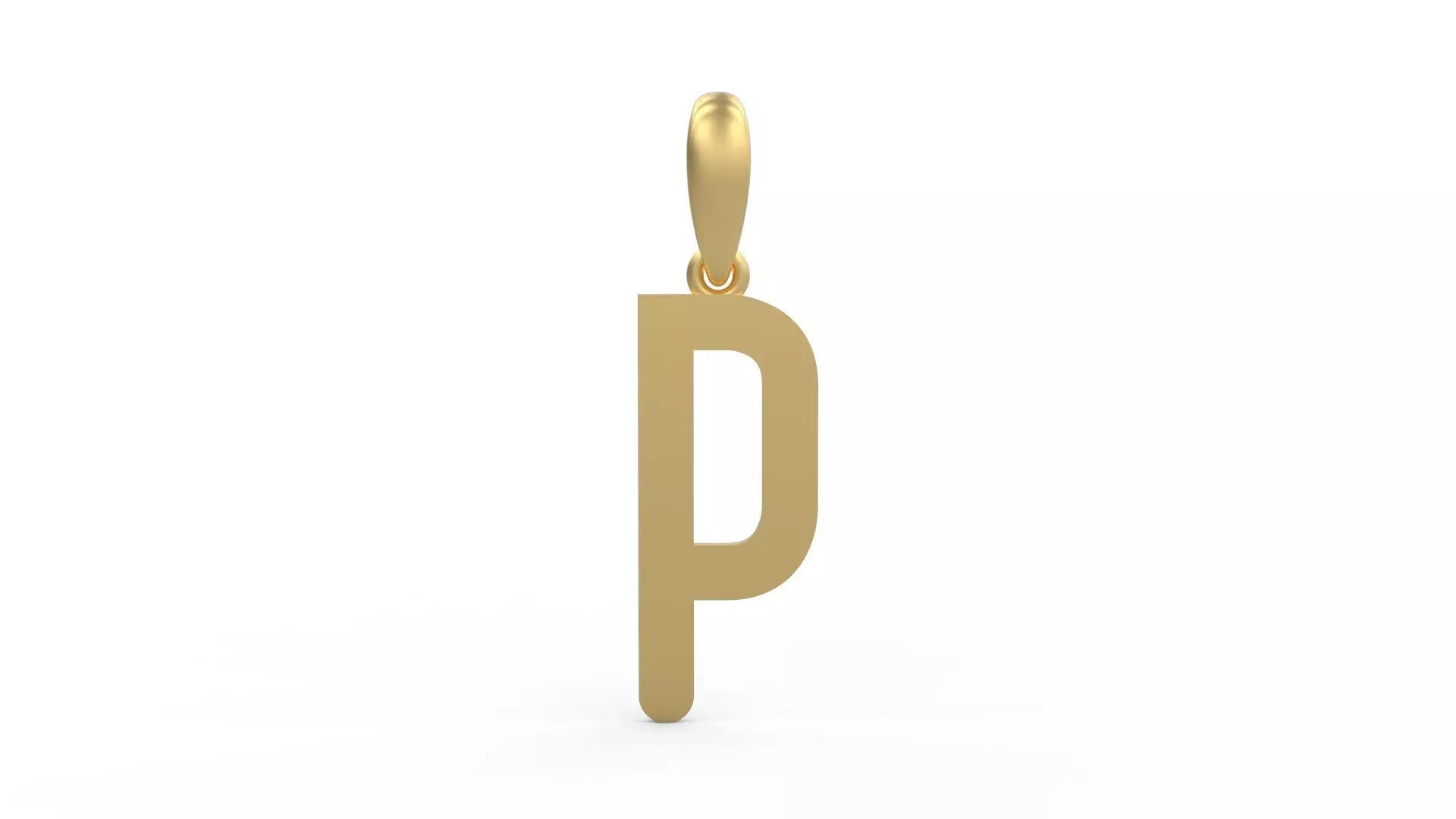 Initial Letters Pendant Cactron P 3D print model_0
