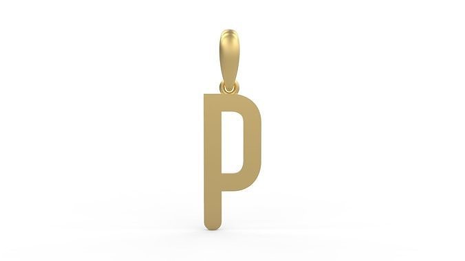 Initial Letters Pendant Cactron P 3D print model