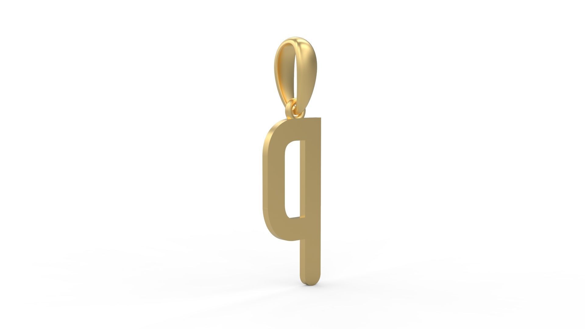 Initial Letters Pendant Cactron P 3D print model_3