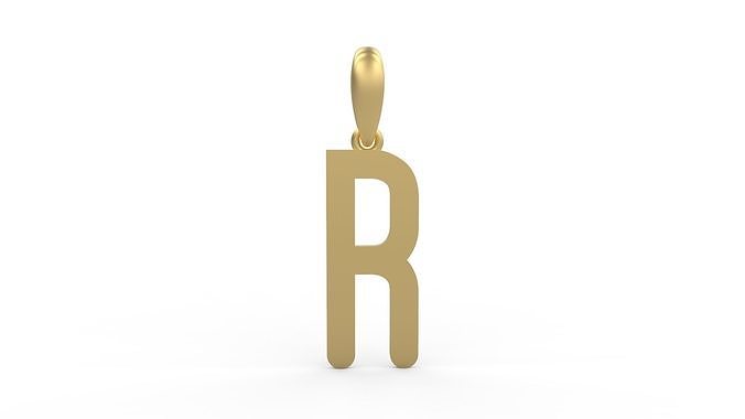 Initial Letters Pendant Cactron R 3D print model